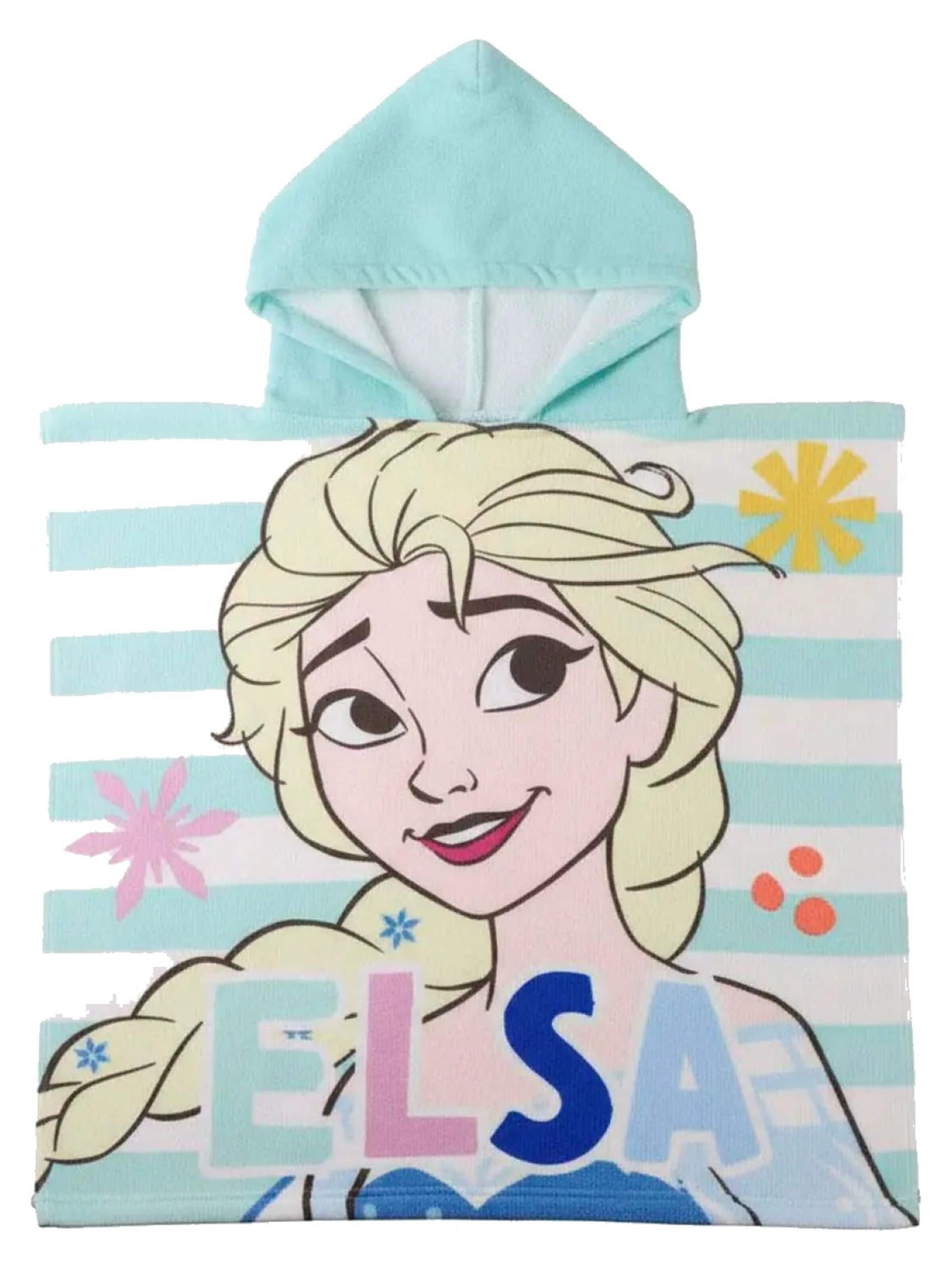 Disney Frozen Badjas 'Frozen Poncho Elsa en Anna' in Blauw: voorkant