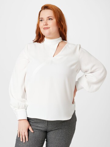 River Island Plus - Blusa en blanco: frente