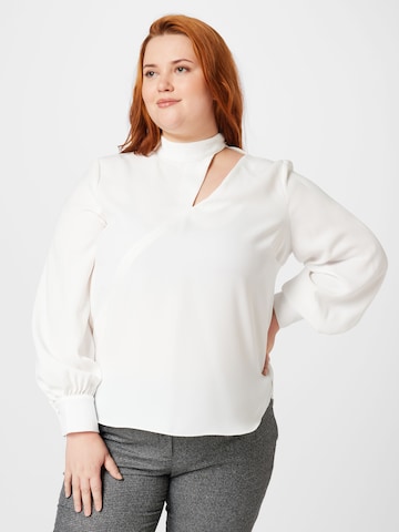 River Island Plus - Blusa em branco: frente