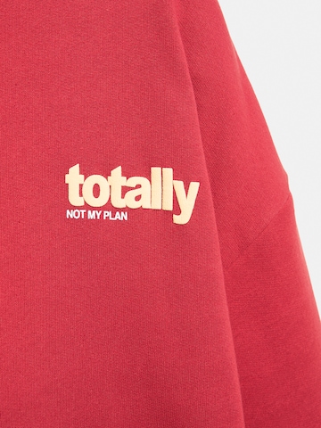 Pull&Bear Sweatshirt 'PACIFIC' in Rot
