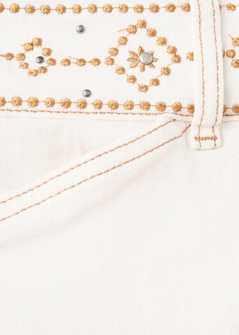 MANGO TEEN Skirt 'Bordado' in White