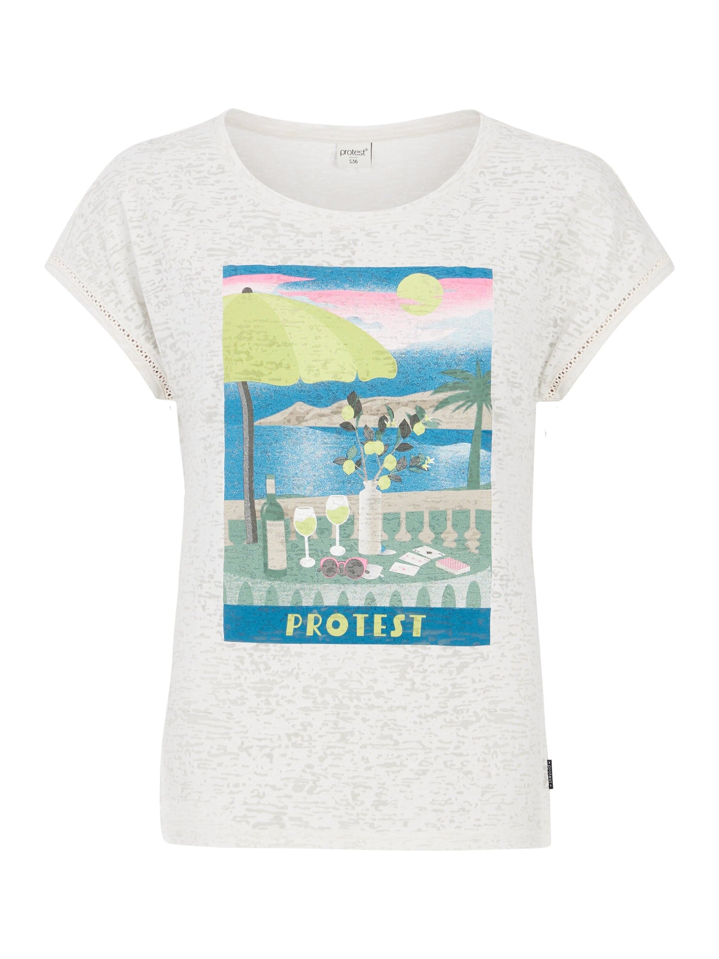 PROTEST Shirt 'PRTElles 25'‌‌‌‌‌ in Weiß: Vorderseite