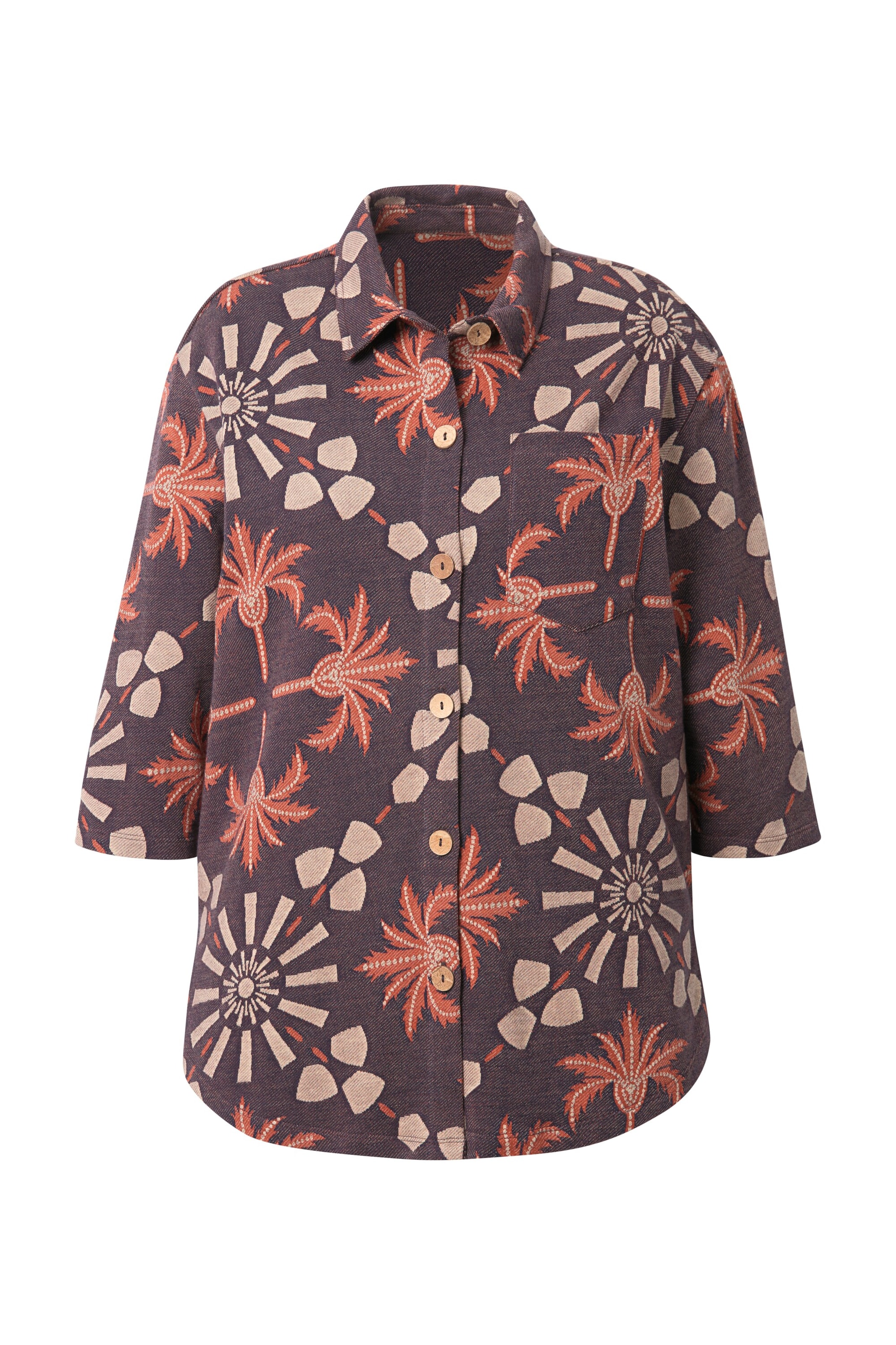 Ulla Popken Bluse in Braun: Vorderseite