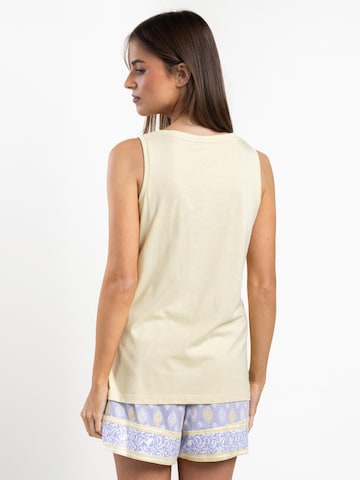 admas - Pijama 'ADMAS Pijama Sin mangas Lavand Butter para Mujer' en blanco