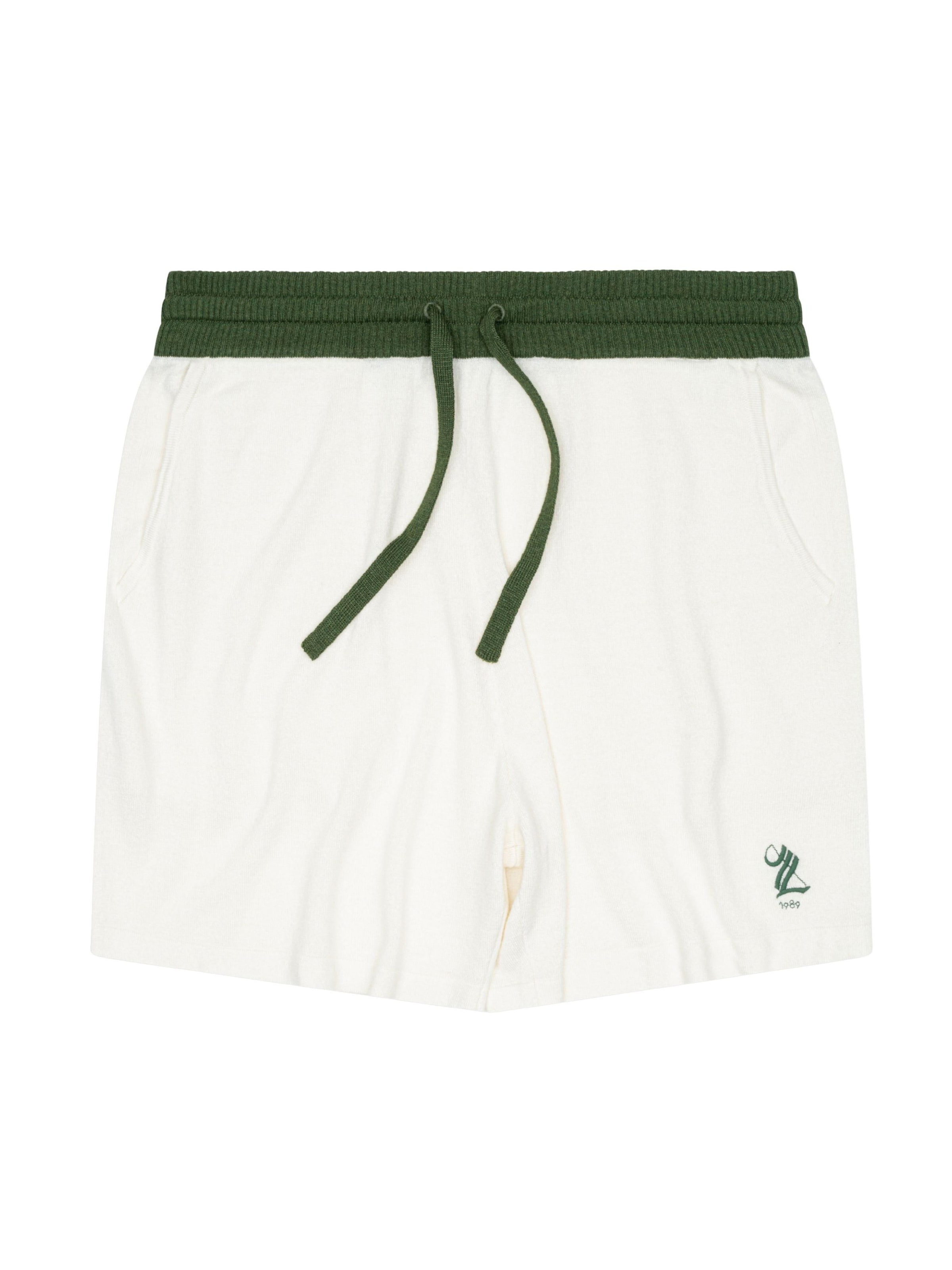 Pyjama court 'Bamboo' LDB en blanc : devant