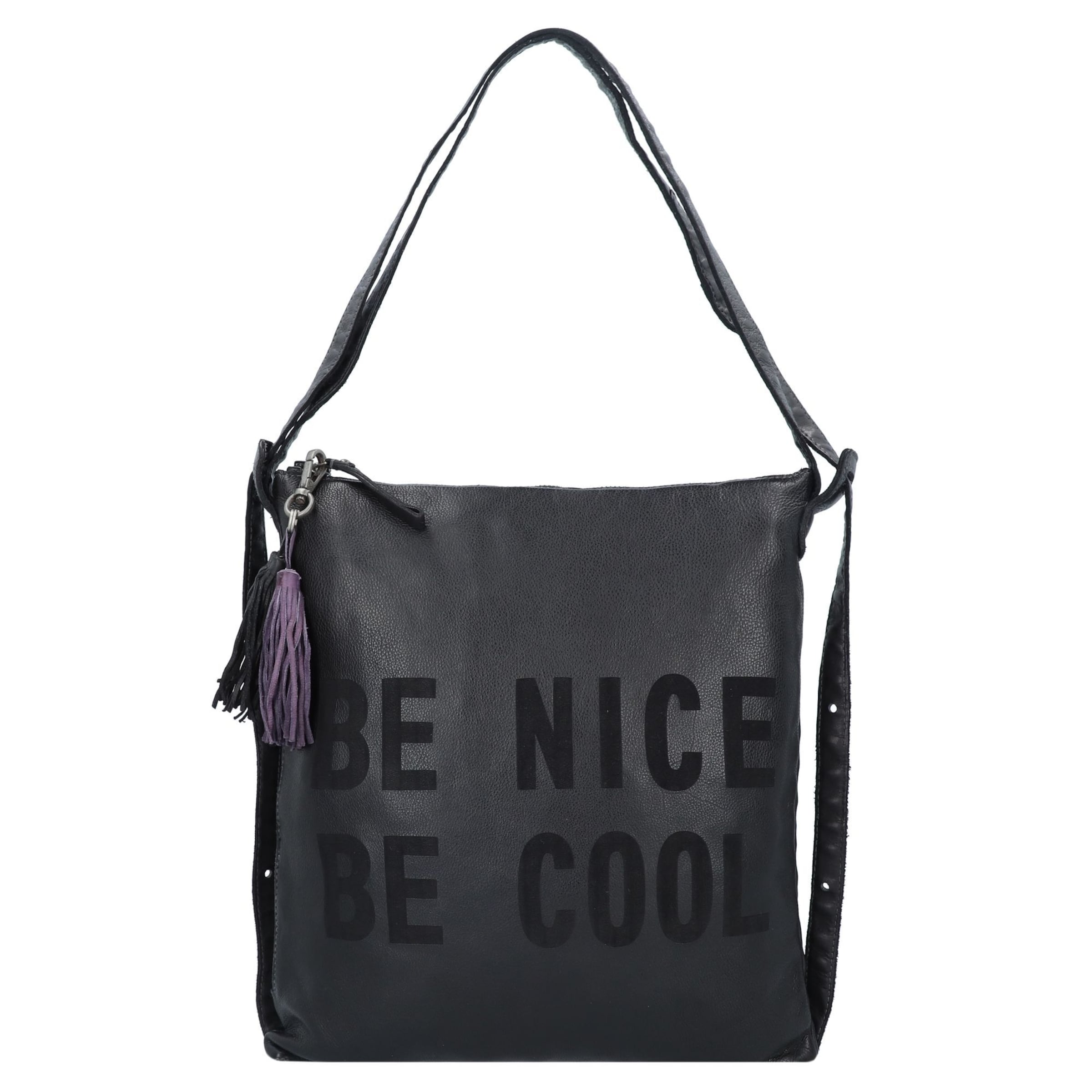 Taschendieb Wien Schultertasche 'Paniglgasse 4' in Schwarz: Vorderseite