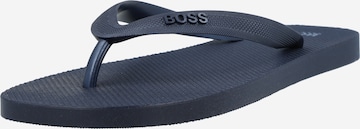 BOSS Black T-Bar Sandals 'Pacific' in Blue: front
