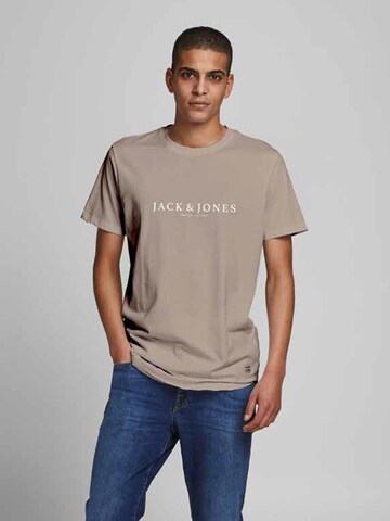 Tricou 'BLABOOSTER' de la JACK & JONES pe bej: față