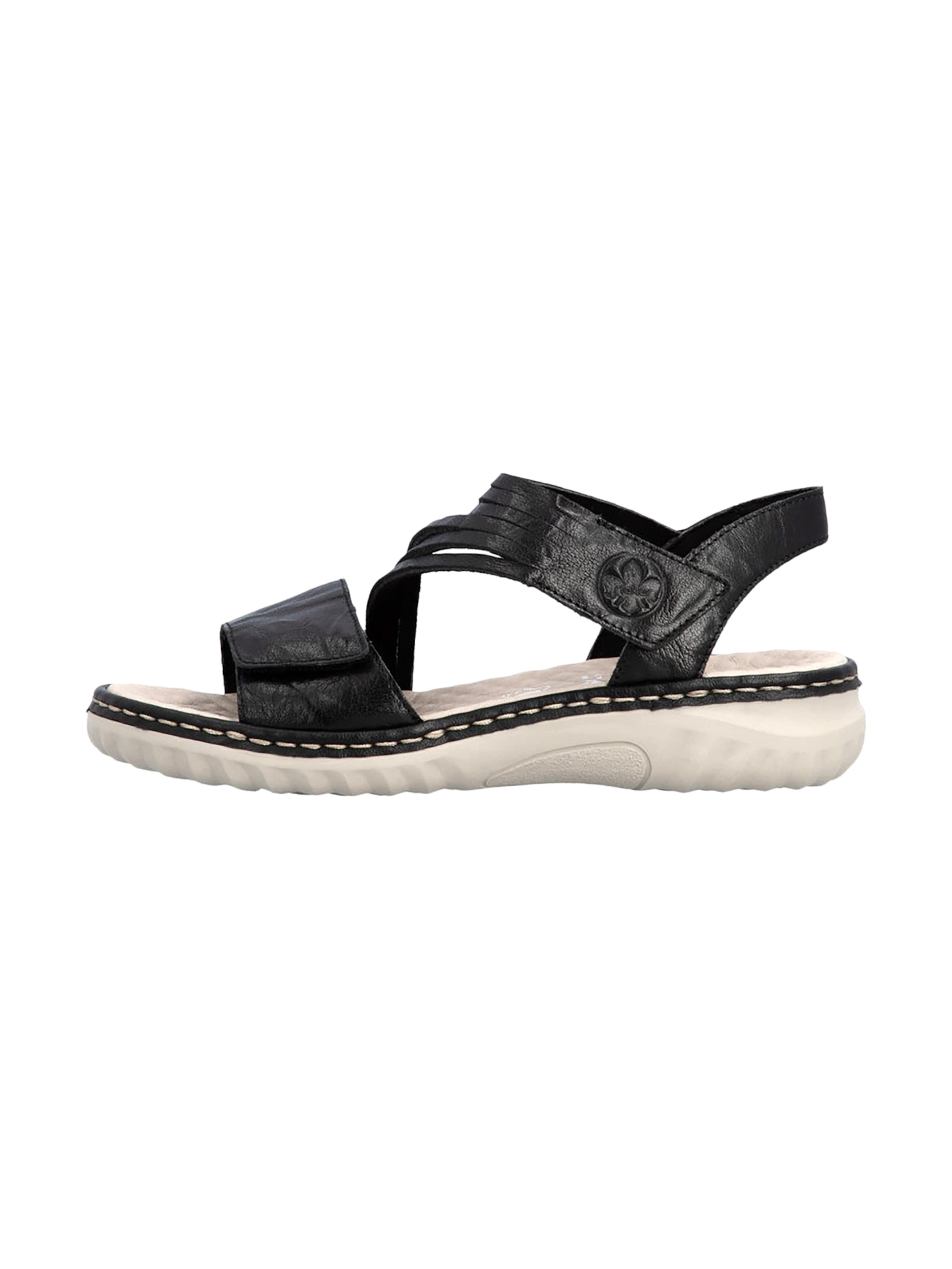 Rieker Sandaal 'Ledersandalen' in Zwart