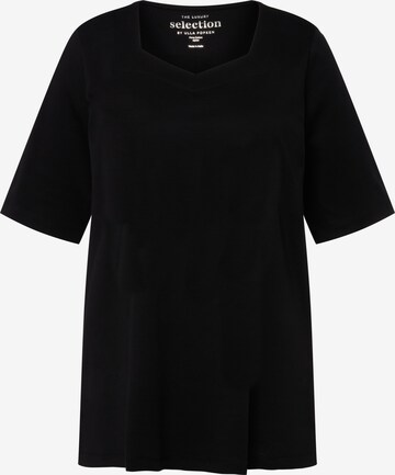 T-shirt Ulla Popken en noir : devant