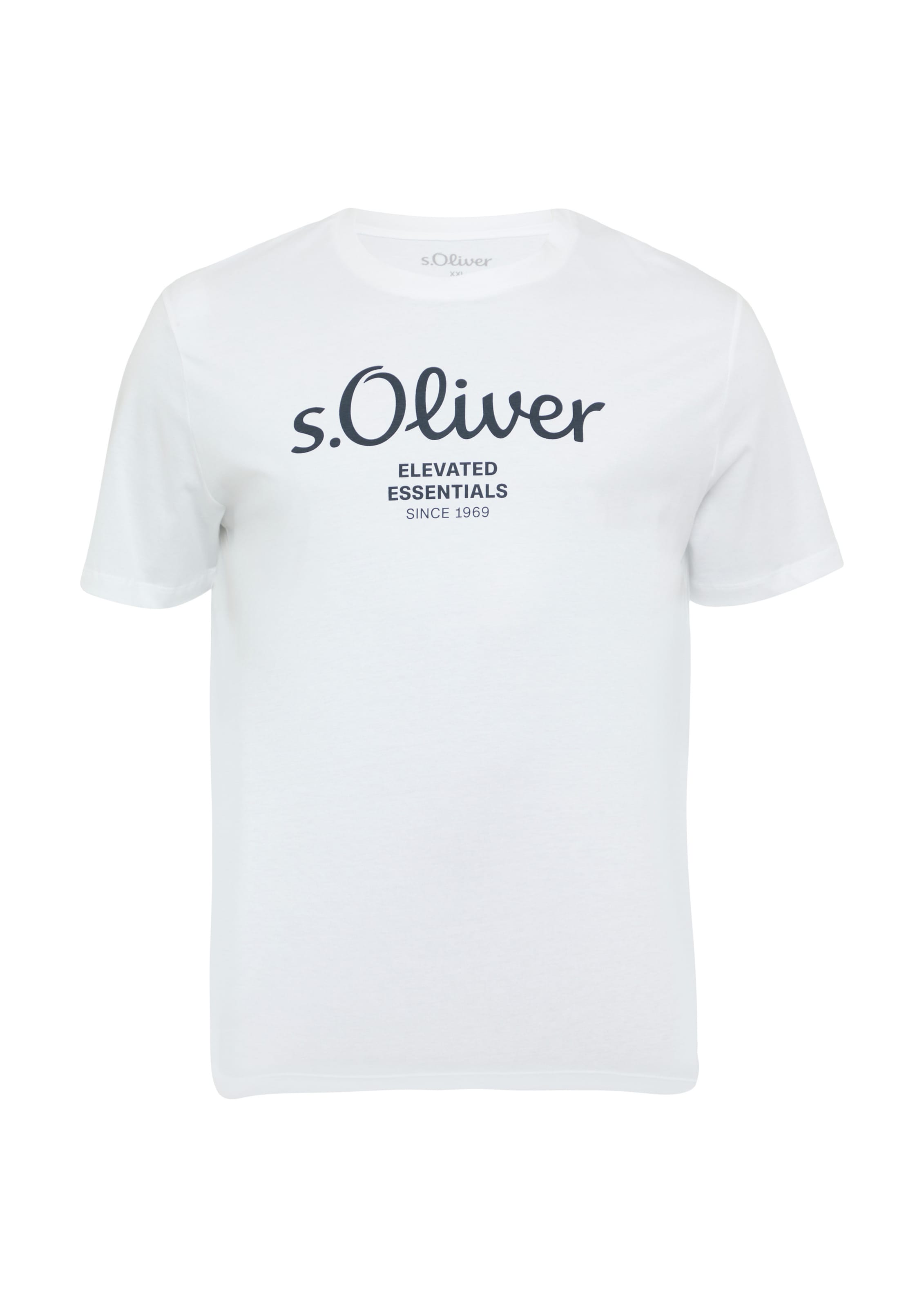 s.Oliver Men Big Sizes Футболка в Белый: спереди