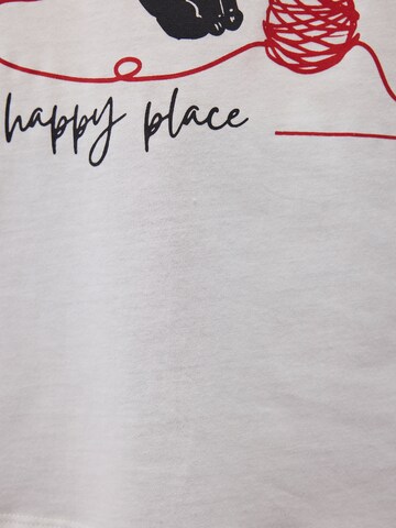 Mavi T-Shirt 'Cat Wool' in Weiß