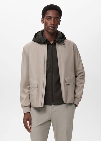 MANGO MAN Between-Season Jacket 'Rill' in Grey: front