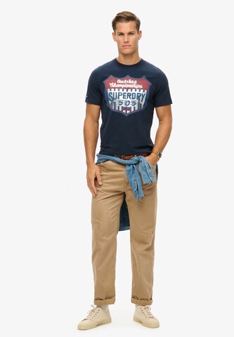 Superdry - Camiseta 'GASOLINE' en azul