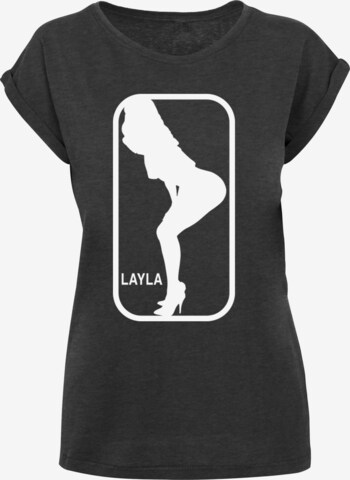 Merchcode Shirt 'Layla Dance' in Grijs: voorkant