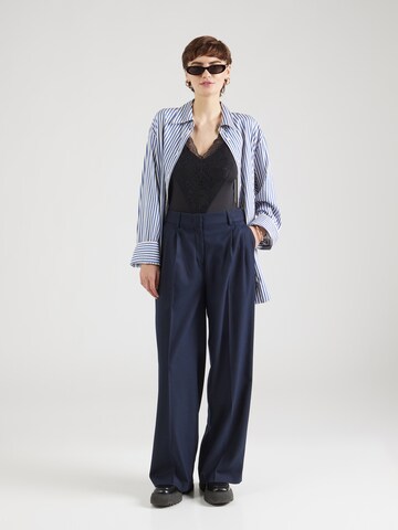 PIECES Shirt bodysuit in Black