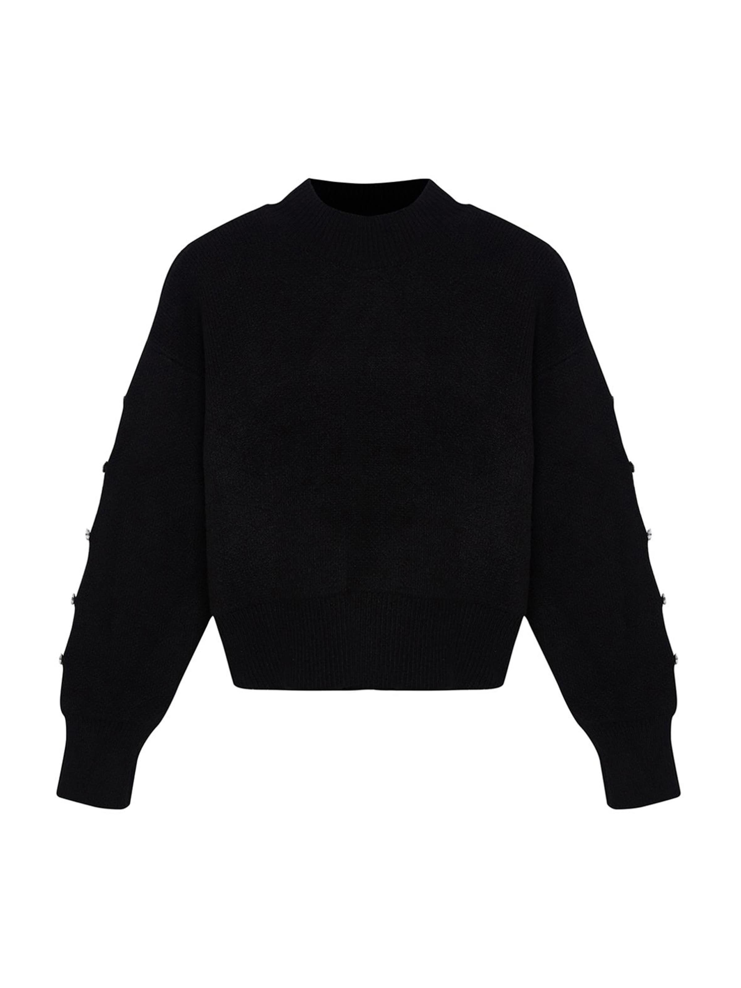 Trendyol Пуловер в черно: отпред