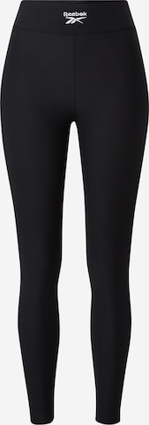 Skinny Pantaloni de la Reebok pe negru: față