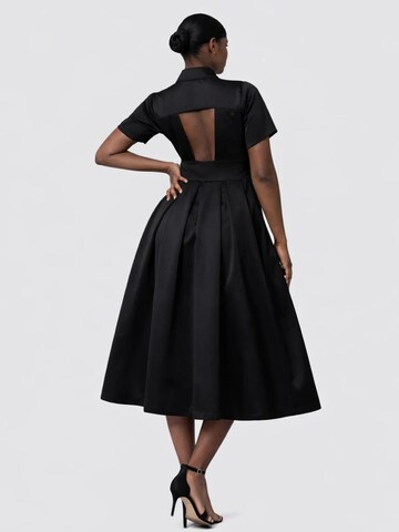 BIBI SAKALIEVA Dress 'Open back satin midi elegant dress' in Black