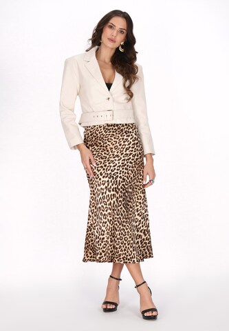Giacca di mezza stagione di faina in beige