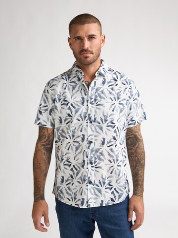 Petrol Industries Regular fit Overhemd 'Noche' in Wit: voorkant