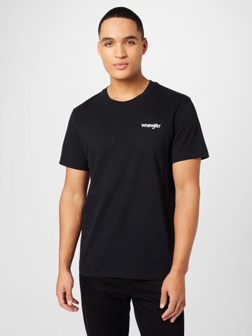 WRANGLER قميص بلون أسود: الأمام