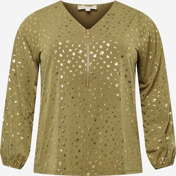 Michael Kors Plus Blouse in Green: front