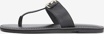 TOMMY HILFIGER T-Bar Sandals in Black: front