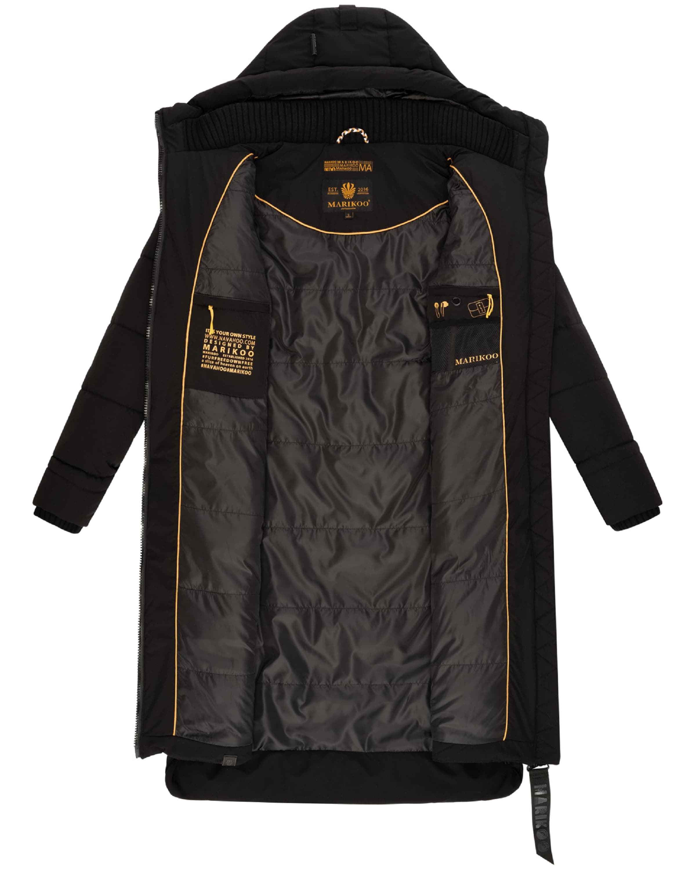 MARIKOO Vinterfrakke 'Benikoo' i sort