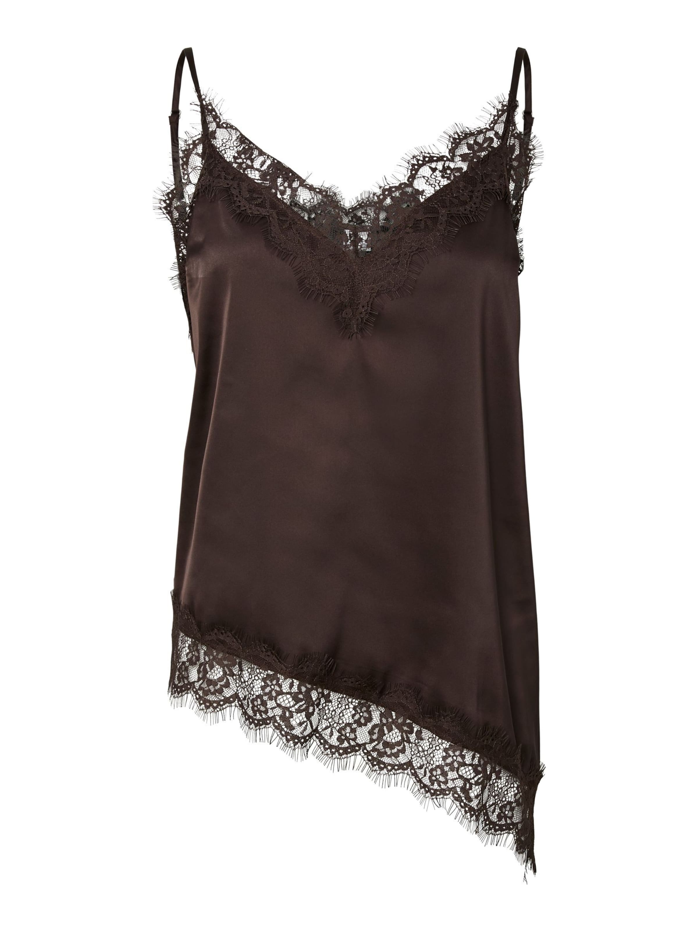 PIECES - Top 'PCNOMI' en marrón: frente