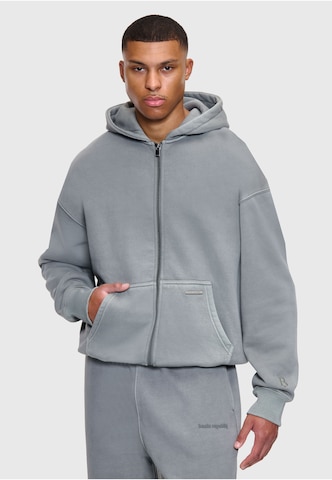 Dropsize Sweatvest in Grijs: voorkant