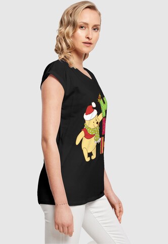 ABSOLUTE CULT Shirt 'Winnie The Pooh - Ho Ho Ho' in Zwart