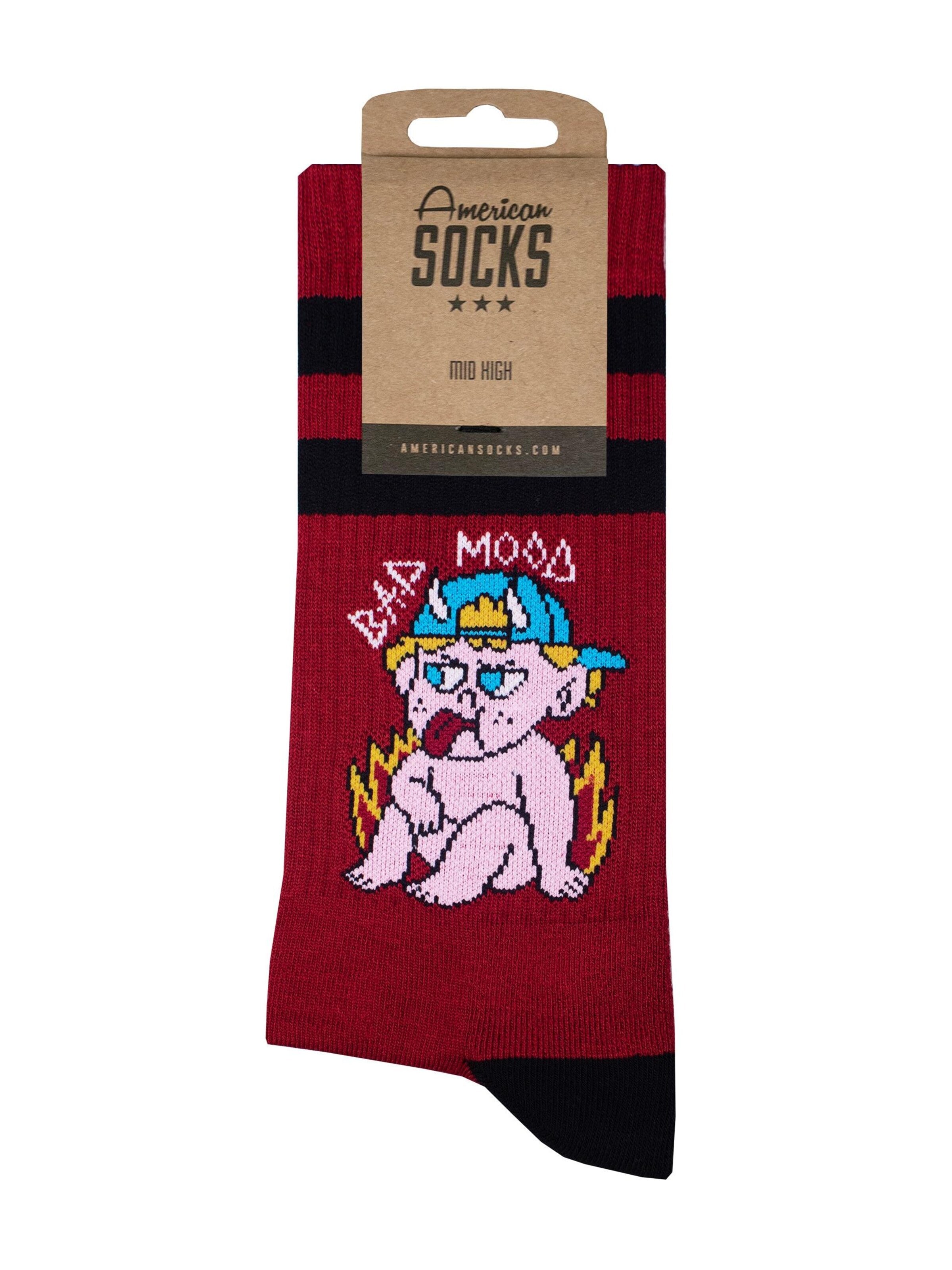American Socks - Calcetines 'Bad Mood' en rojo