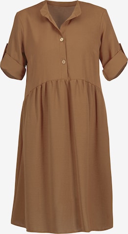 Robe-chemise 'DALIA' Karko en marron : devant