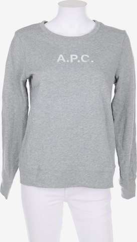 A.P.C. Sweatshirt & Zip-Up Hoodie in S in Grey: front