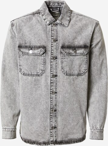 Redefined Rebel Button Up Shirt in Grey: front