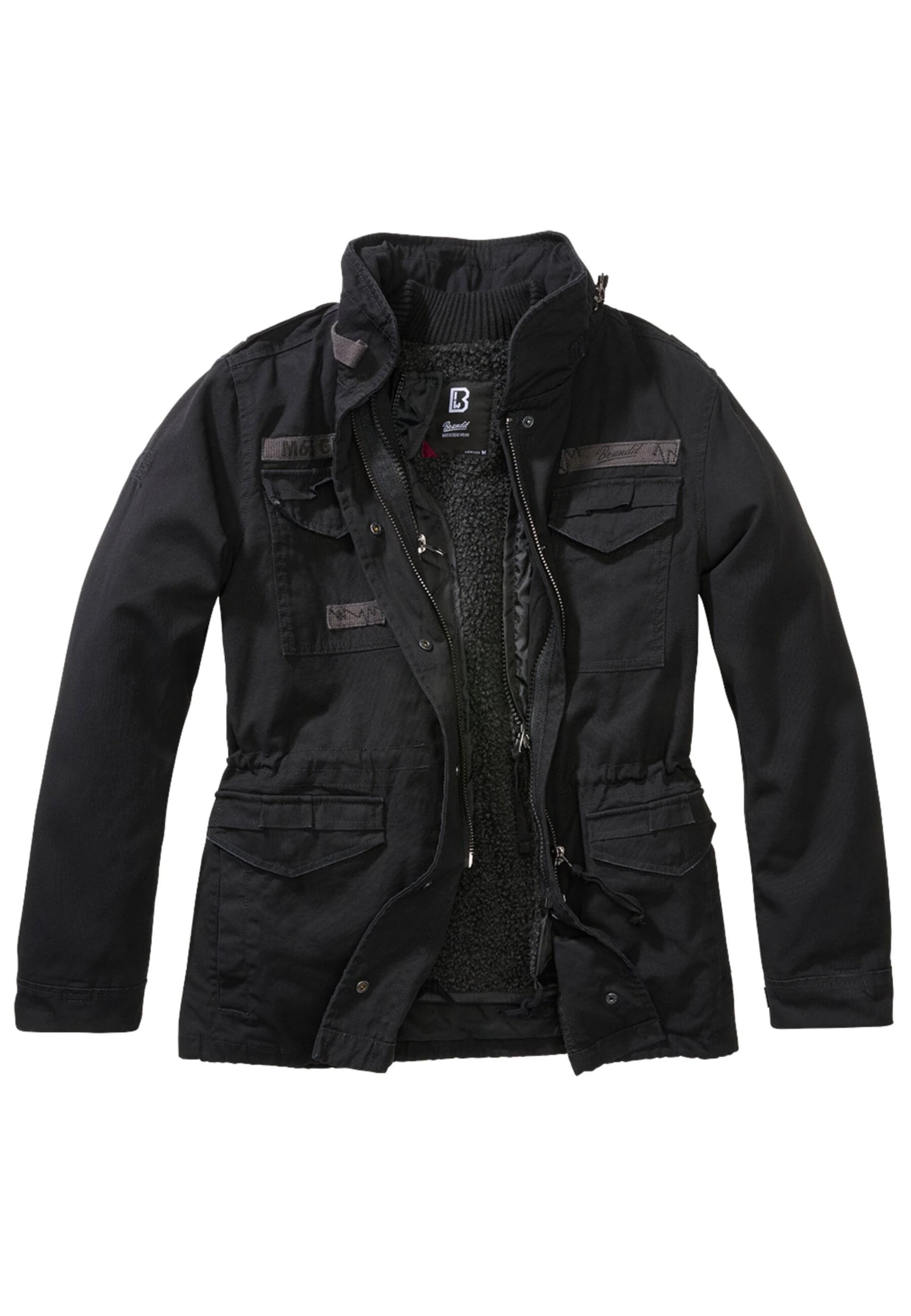 Brandit Between-season jacket 'Giant' in Black: front
