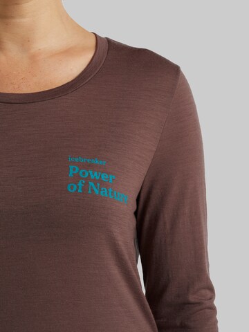 ICEBREAKER Functioneel shirt 'Power Of Nature' in Bruin