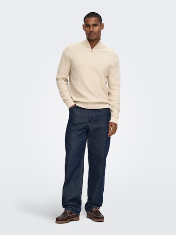 Only & Sons Pullover 'TONY' i beige