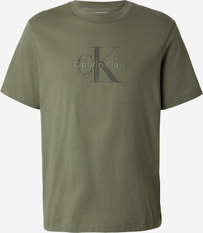XS dydžio Marškinėliai 'CK Monogram Logo' iš Calvin Klein Jeans, spalva – alyvuogių spalva, Prekių apžvalga