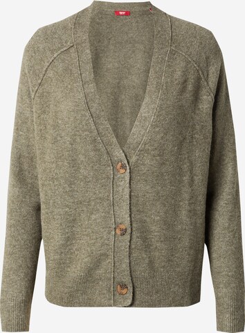 ESPRIT Knit Cardigan in Green: front