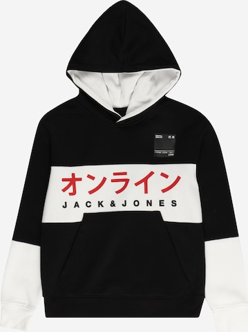 Jack & Jones Junior - Sudadera 'HORIZON' en negro: frente