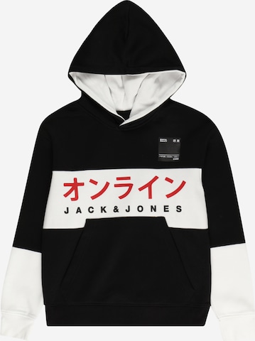 Jack & Jones Junior Mikina 'HORIZON' – černá: přední strana