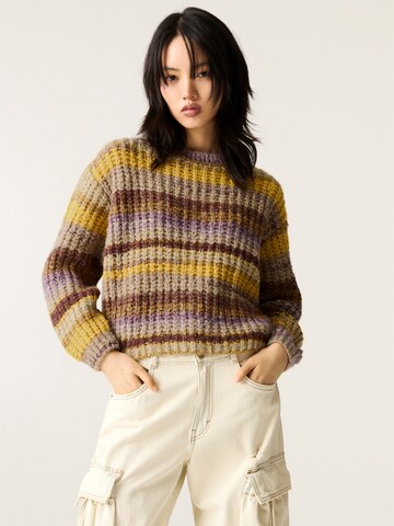 Pull-over Pull&Bear en jaune : devant