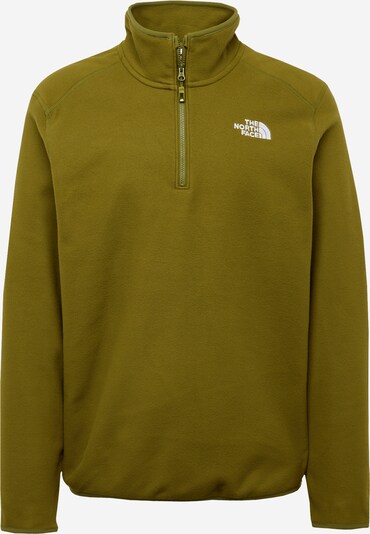 THE NORTH FACE Pull-over de sport '100 GLACIER' en olive / blanc, Vue avec produit