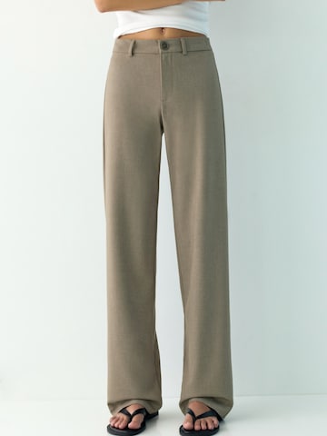 Pull&Bear Wide Leg Hose in Braun: Vorderseite