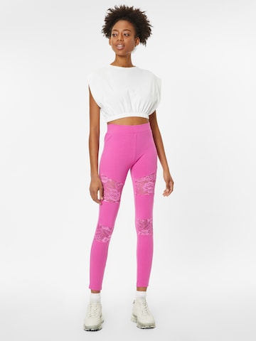 Urban Classics Skinny Leggings in Lila