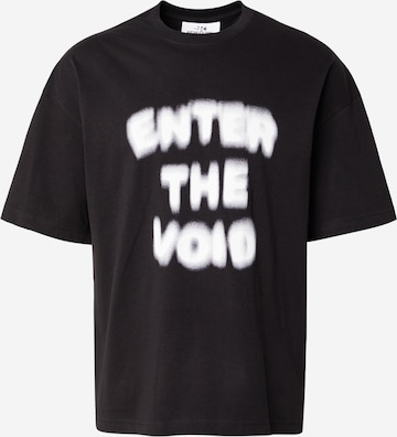 melns Vertere Berlin T-Krekls 'ENTER THE VOID': no priekšpuses
