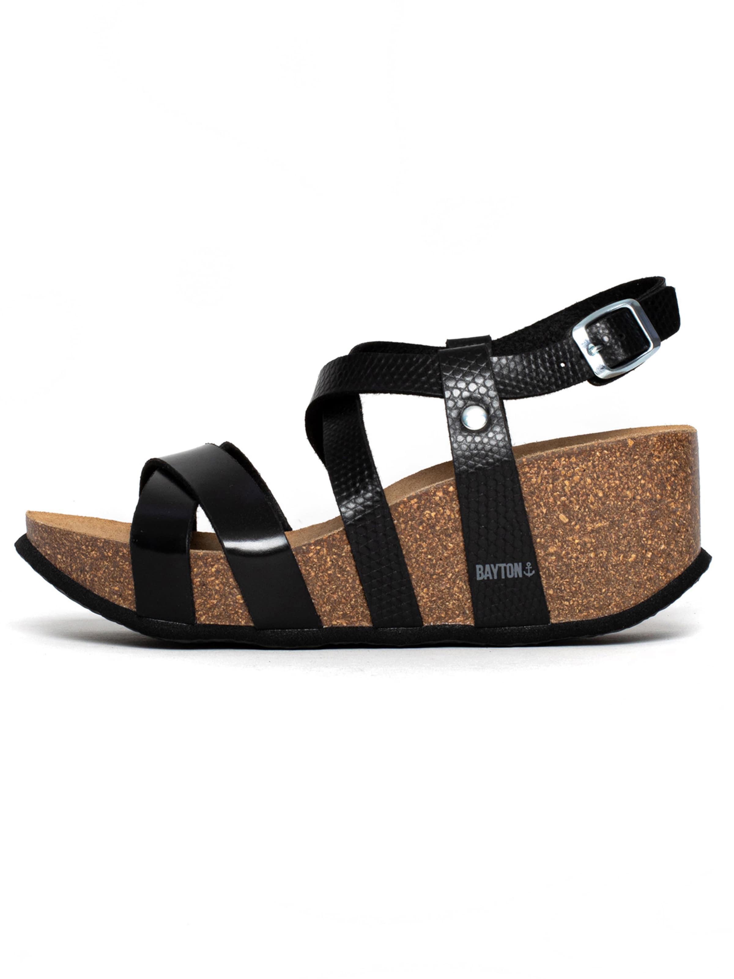 Bayton Sandale 'Palmas' in Schwarz: Vorderseite