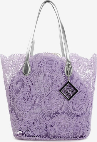 Borsa a sacco di CAFè NOIR in lilla: frontale